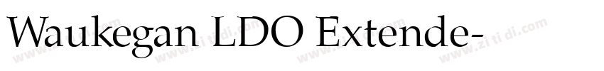 Waukegan LDO Extende字体转换